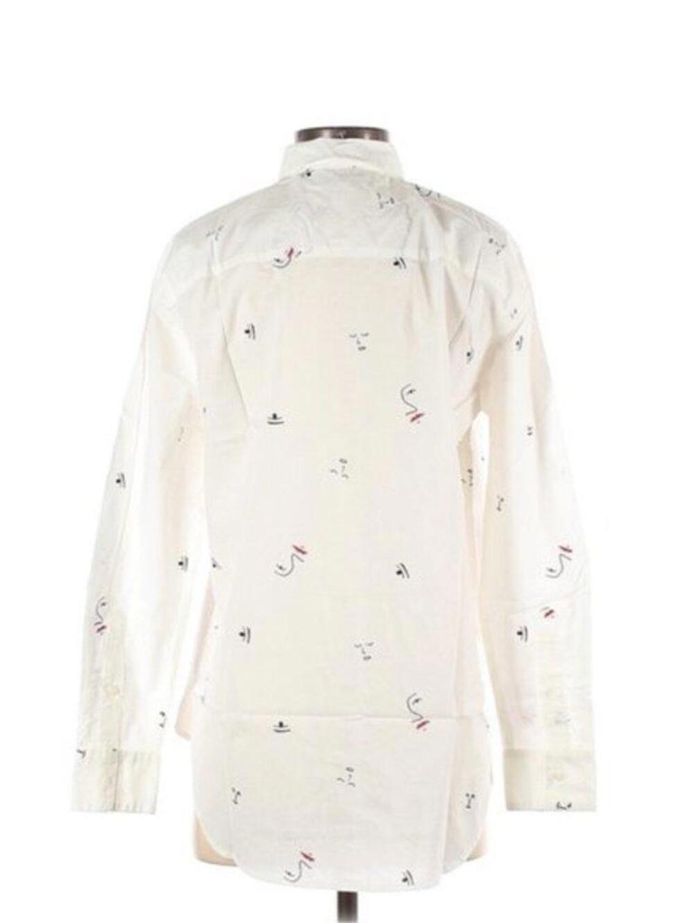 Madewell Oversized Ex-Boyfriend Shirt in Making Faces - Picture 4 of 9
